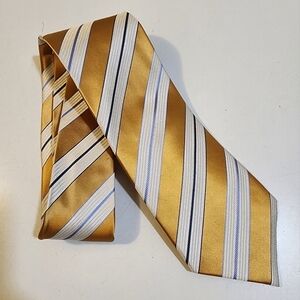 RESILIO Men's Golden Stripes Silk Tie